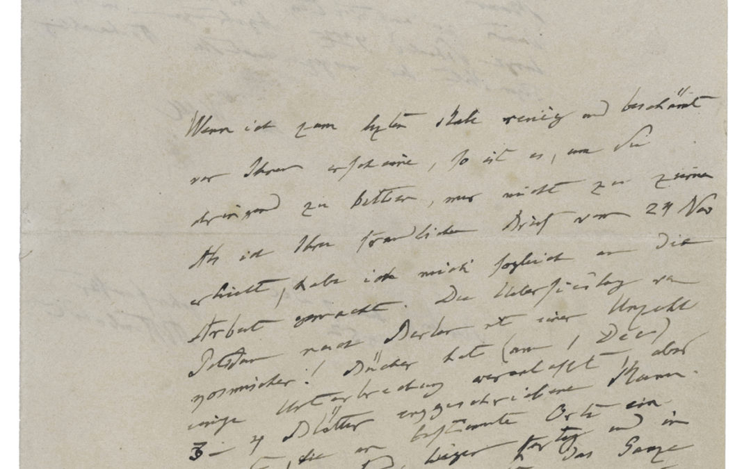 Alexander von Humboldt feltehetőleg Cottának írt levele