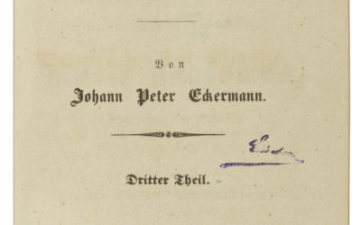 Johann Peter Eckermann: Gespräche mit Goethe